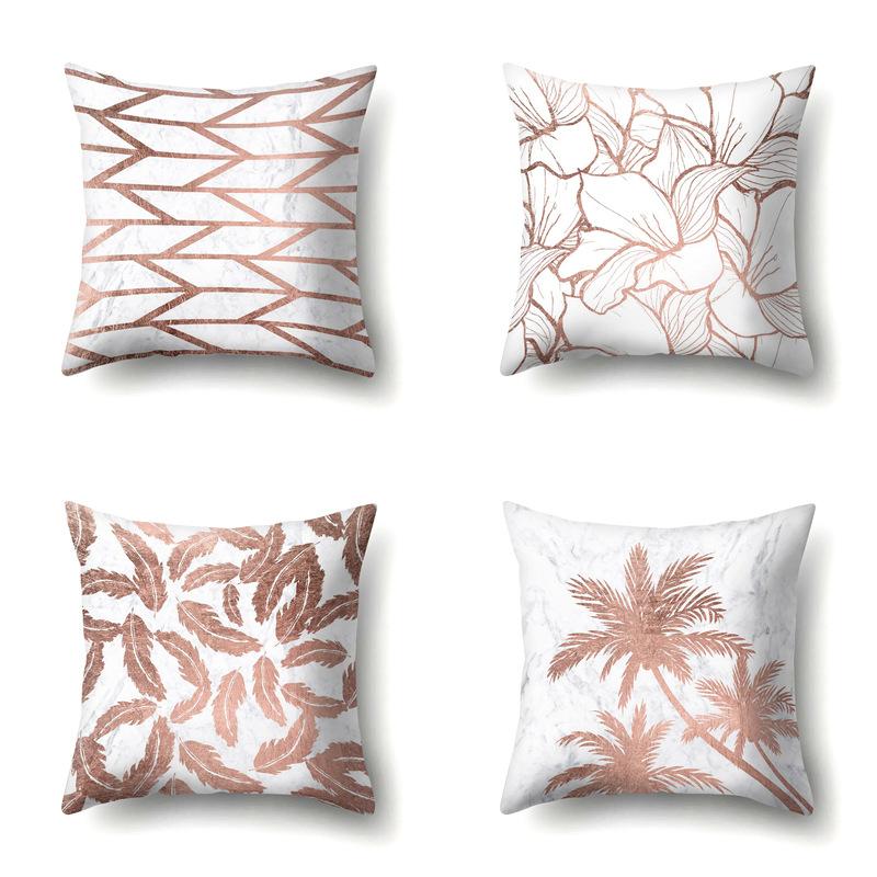 Polyester Pillow Case Automobile Decoration Home Printed Pillow Case Waist Cushion Cover Car Cushion Head Cushion Cover