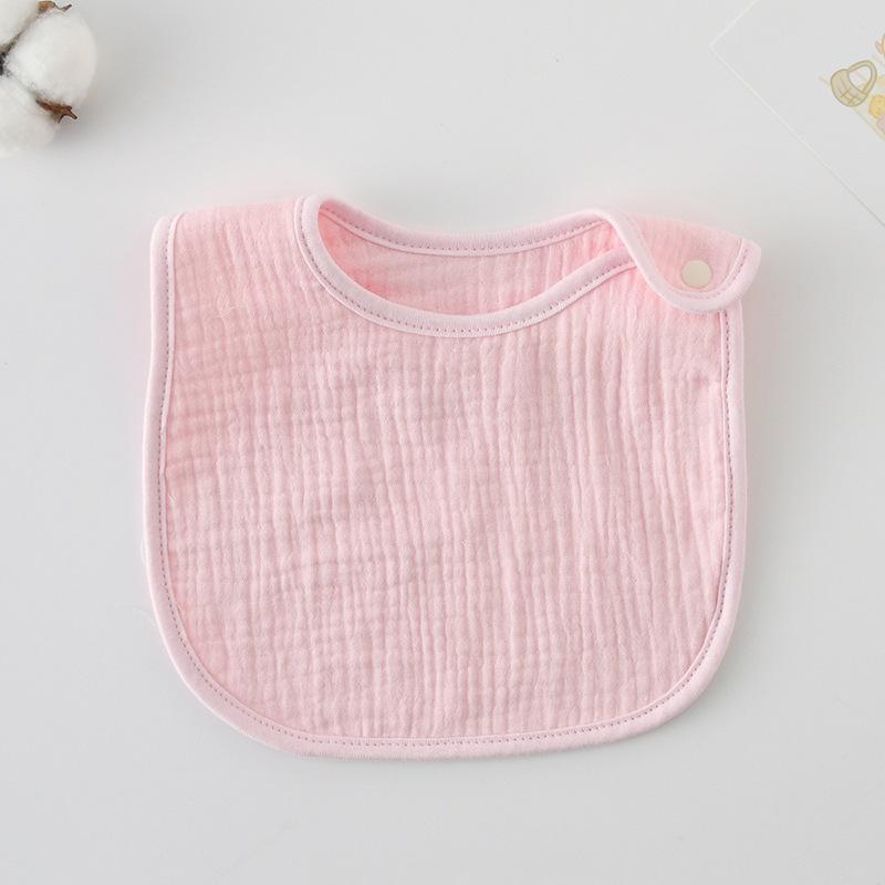 Crepe Six-Layer Solid Color All-Cotton Newborn U-Shaped Bib