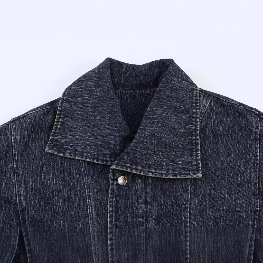 foreign trade wholesale European and American style French women's clothing fashion versatile temperament short denim jacket 7147034