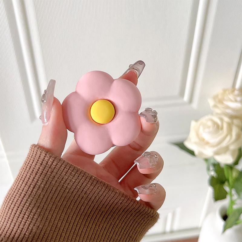 

Japanese Minimalist 3D Floral Phone Holder with Adhesive Retractable Airbag Design
