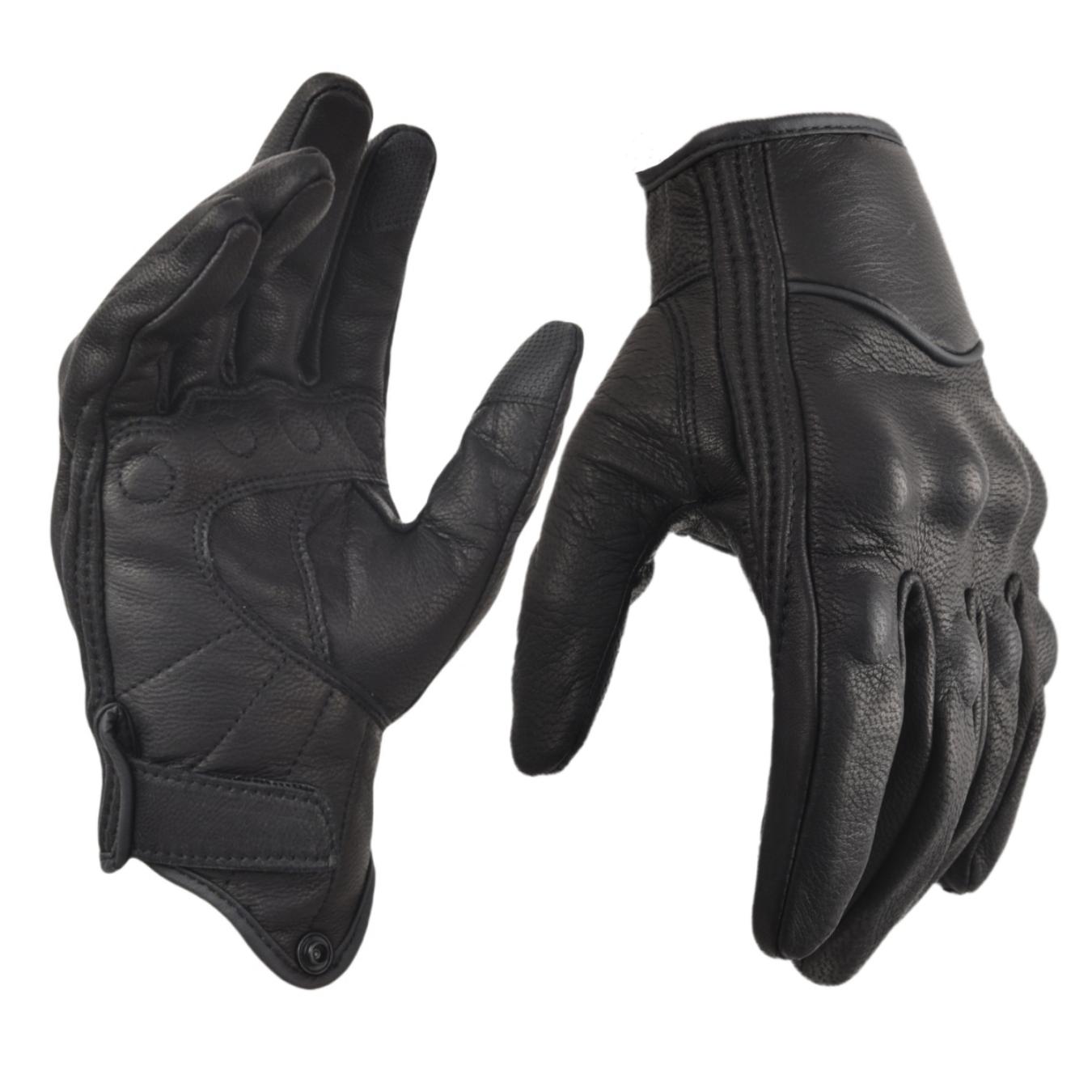 

Motorcycle Gloves for Man Genuine Goatskin Leather Touch Screen Man Cycling Glove XXXL