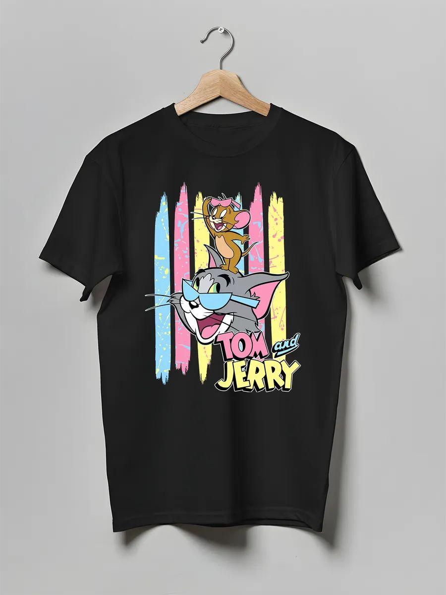 Tom and Jerry Cat Mouse Cartoon Oversized T-shirt S