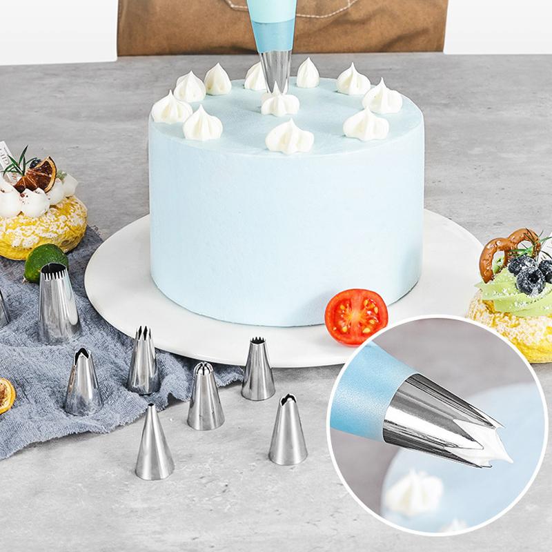 Piping Tip Organizers Box With 25 Pcs Seamless Piping Tips 2 Adapters Nozzles Tip Cake Decorating Tools