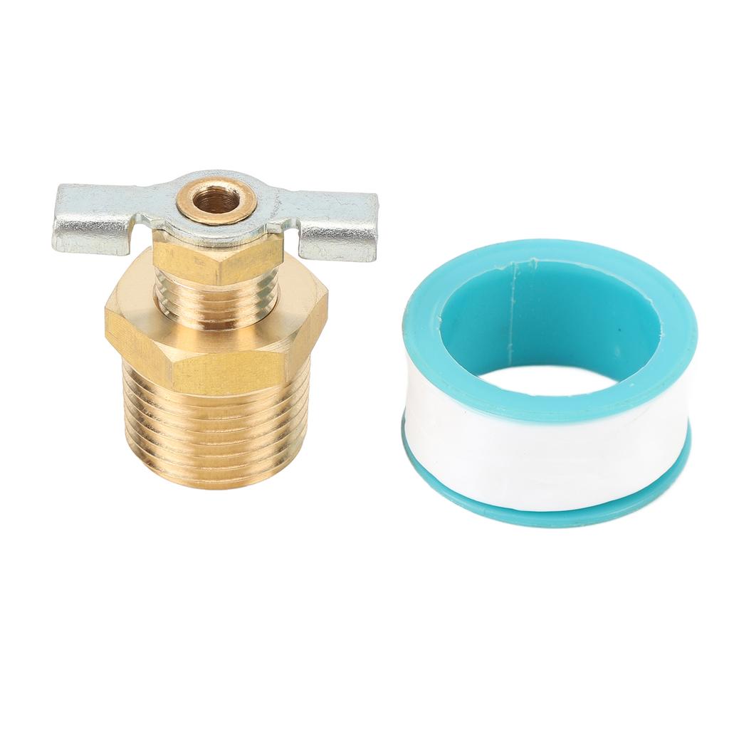 RV Water Heater Drain Valve 1 2in NPT External Thread Leakage Proof Brass Replacement Drain Valve for RV and Trailer