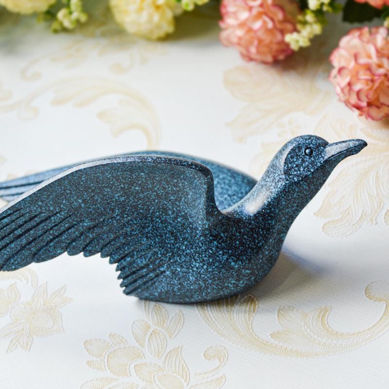 3D resin bird wall decorations three-dimensional wall stickers white gold bird statue living room TV sofa background wall art