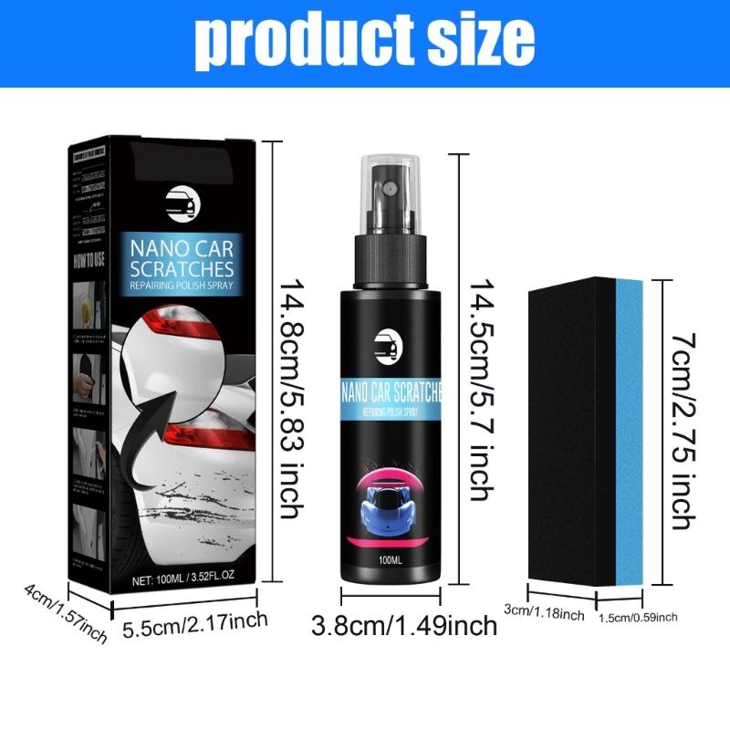 Advanced Auto Scratch Repair Sprays Multipurpose Car Scratch Repair Solution Upgrades for Quick Fix & Gloss Restoration