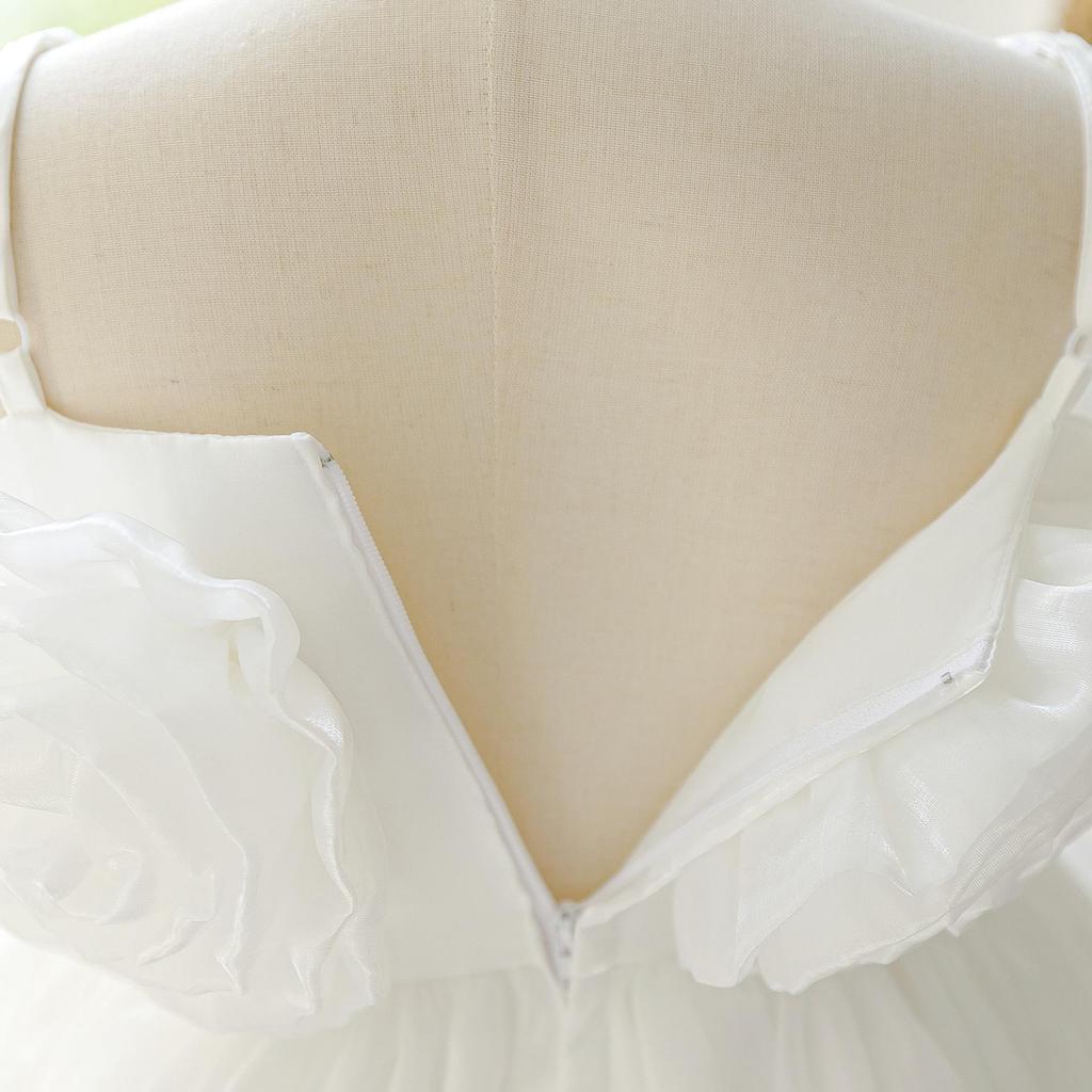 New Arrival Girls' Formal Party Princess Dress - Fluffy Mesh Skirt with Flowers
