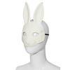 Premium White PU Rabbit Mask For Adults Teens Costume Parties Easter Halloween Carnivals Adjustable Comfortable Band