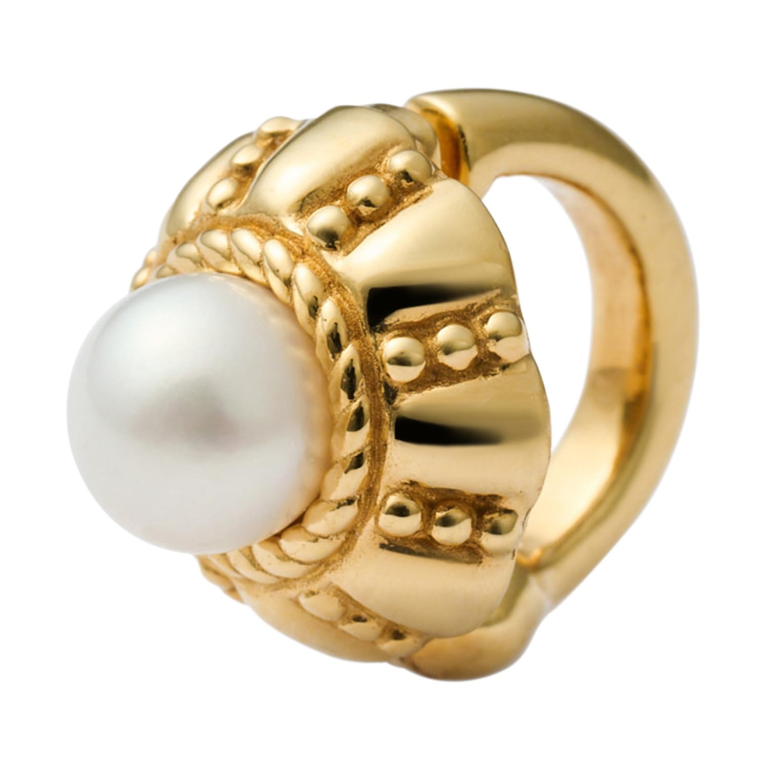 

Gold pearl ear cuff one (for ear) білий