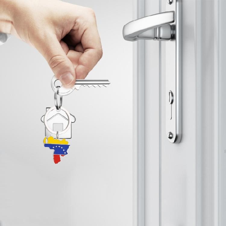 Venezuela Map Flag Keychain Pendant Keyring Support Venezuela Gift Rustproof