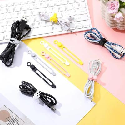 6-120PCS Reusable Cable Ties Flexible Cord Organizer Straps for Home Office Travel and Electronic Device Wire Management