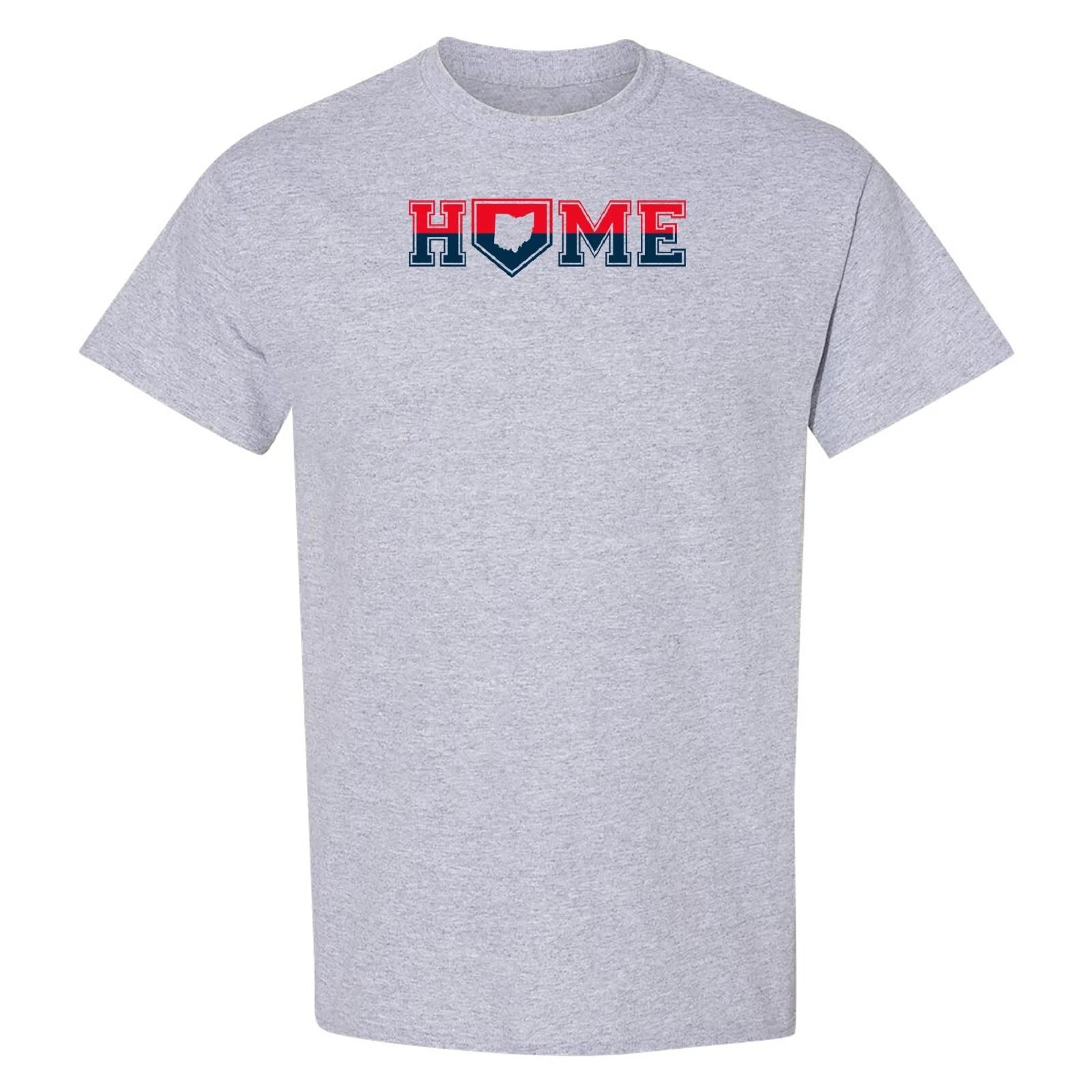 

Cleveland Home Plate - Baseball Sports Team Color T Shirt - Sport Grey L