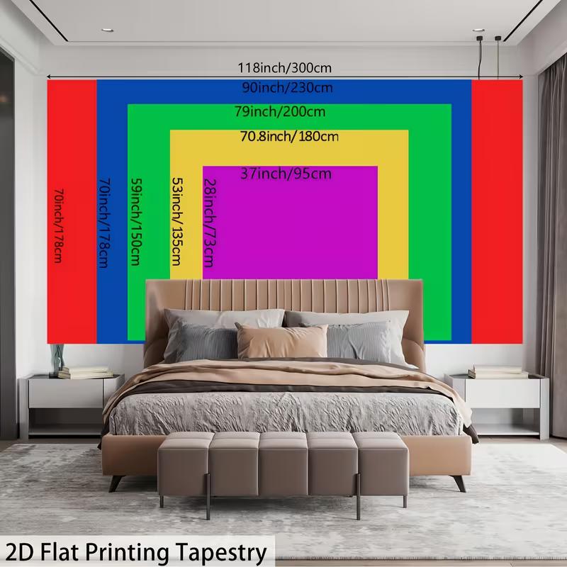 2D UV Reactive Tree of Life Tapestry Blacklight Glowing Psychedelic Wall Decor