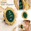 Photo Jewelry Display Stand with Oval Velvet Tray for Earrings Necklaces Bracelet