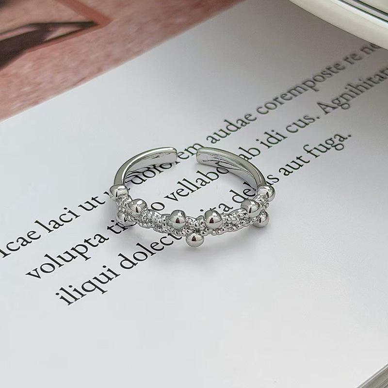 Ballettmädchen Schlichter Schlichter Ring Geometrischer Öffnungsring Modischer Persönlichkeits-Schlichter Kalter Stapelbarer Wind Zeigefingerring
