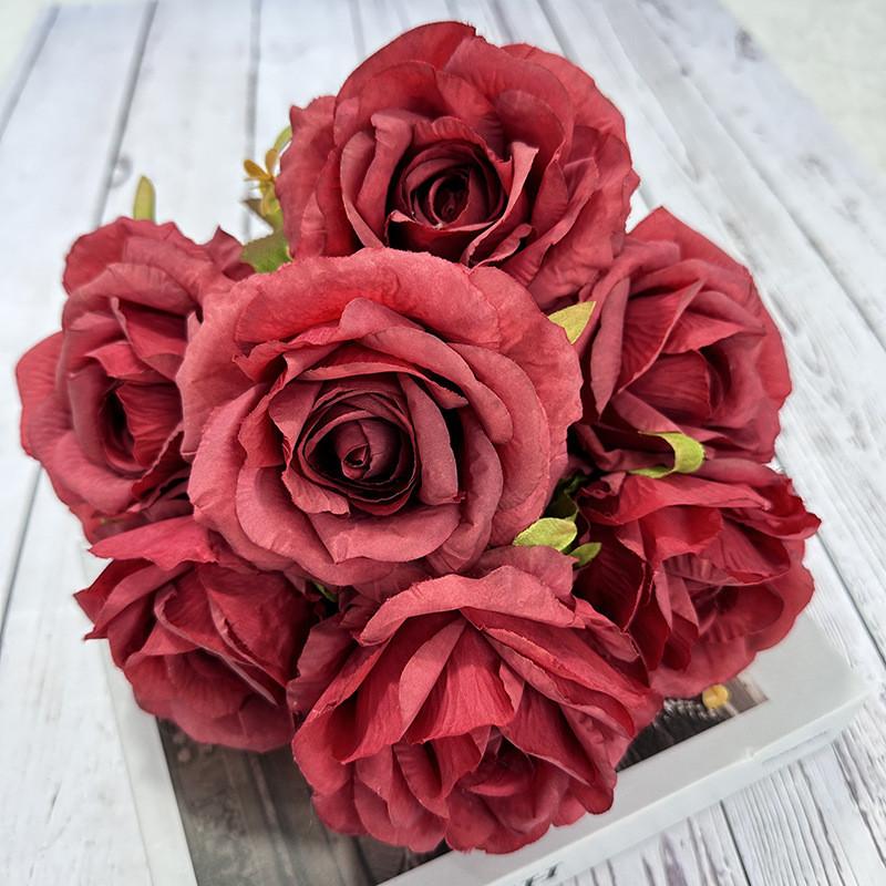Flower Artificial Rose Hotel Restaurant Window Decoration Room Desktop Ornament