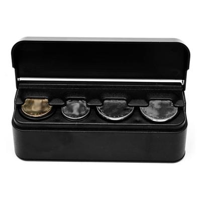 VILLFUL Box Coin Storage Case Car Coin Holder Car Coin Holder Storage Organizer with Drawer Coin Organizer Black