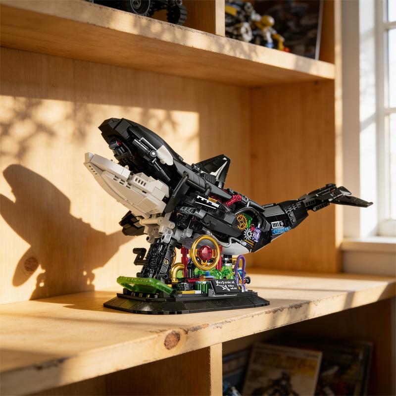 High-Quality 1092Pcs Semi-Mechanical High-Quality Orca High-Quality Construction High-Quality Bricks, High-Quality Cyberpunk High-Quality Ocean