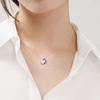 Tiffany & Co. Return To Tiffany Double Heart Pendant Necklace Women necklace Silver Red 63520586