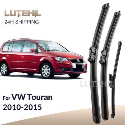 Dla Volkswagen VW Touran 2010-2015 2011 2012 Pióra wycieraczek Przednie i Tylne Pióra Wycieraczek Szyba Przednia Szyba Okna Szczotki 24"+18"+14"