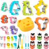 32PCS Sandwich Maker Set, DIY Toast Bread Cutter, Rice Ball Mold, Fruit Cookie Cutters, Stainless Steel Baking Tools
