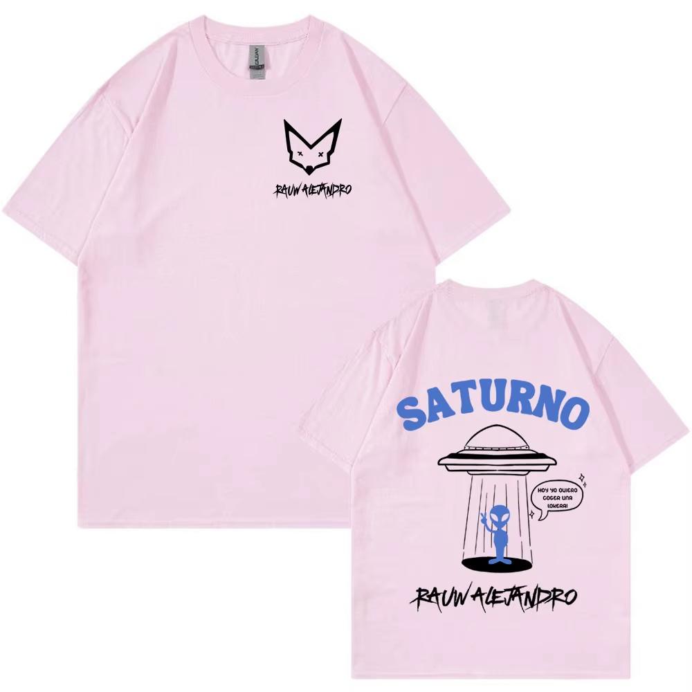 Rauw Alejandro Saturno World Tour Konsert T-shirt Herr Dam Kläder Harajuku T-shirt Mode Hip Hop Kortärmad T-shirt