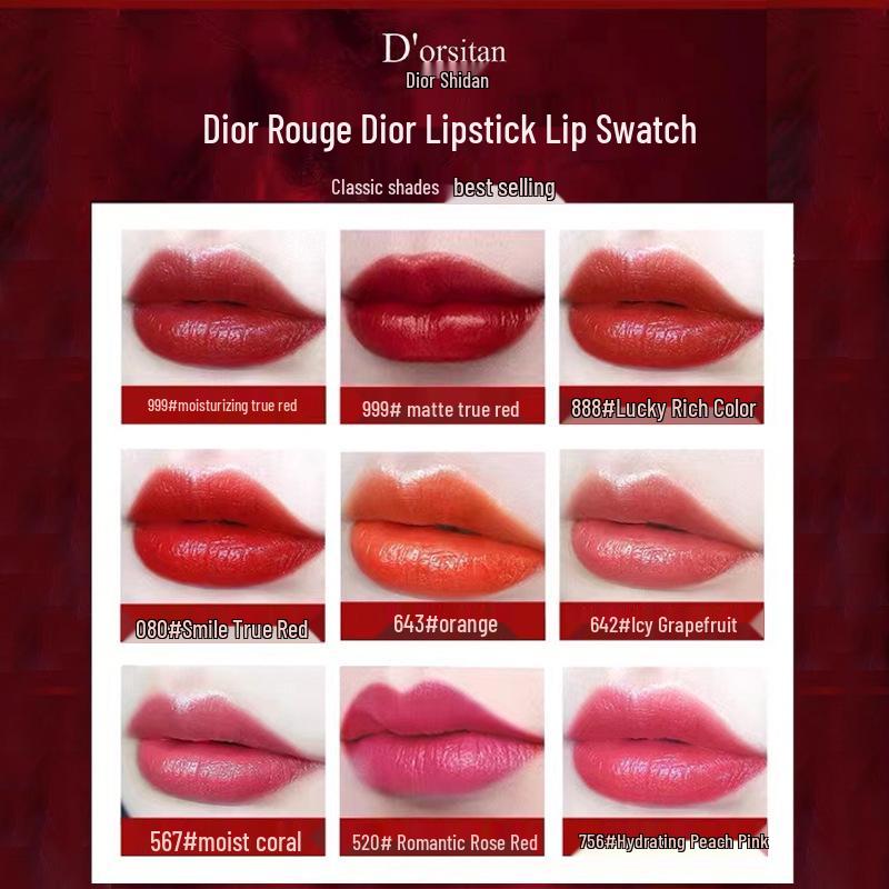 Shidan D'orsitan999 Velvet Matte Feuchtigkeitsspendender Lippenstift - Valentinstag-Edition, Farbton 520760