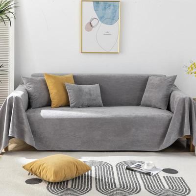 Universal Waterproof Solid Color Cut Velvet Sofa Cover for All Seasons, Simple Non-slip Urine Barrier and Anti-dirty Sofa Cover