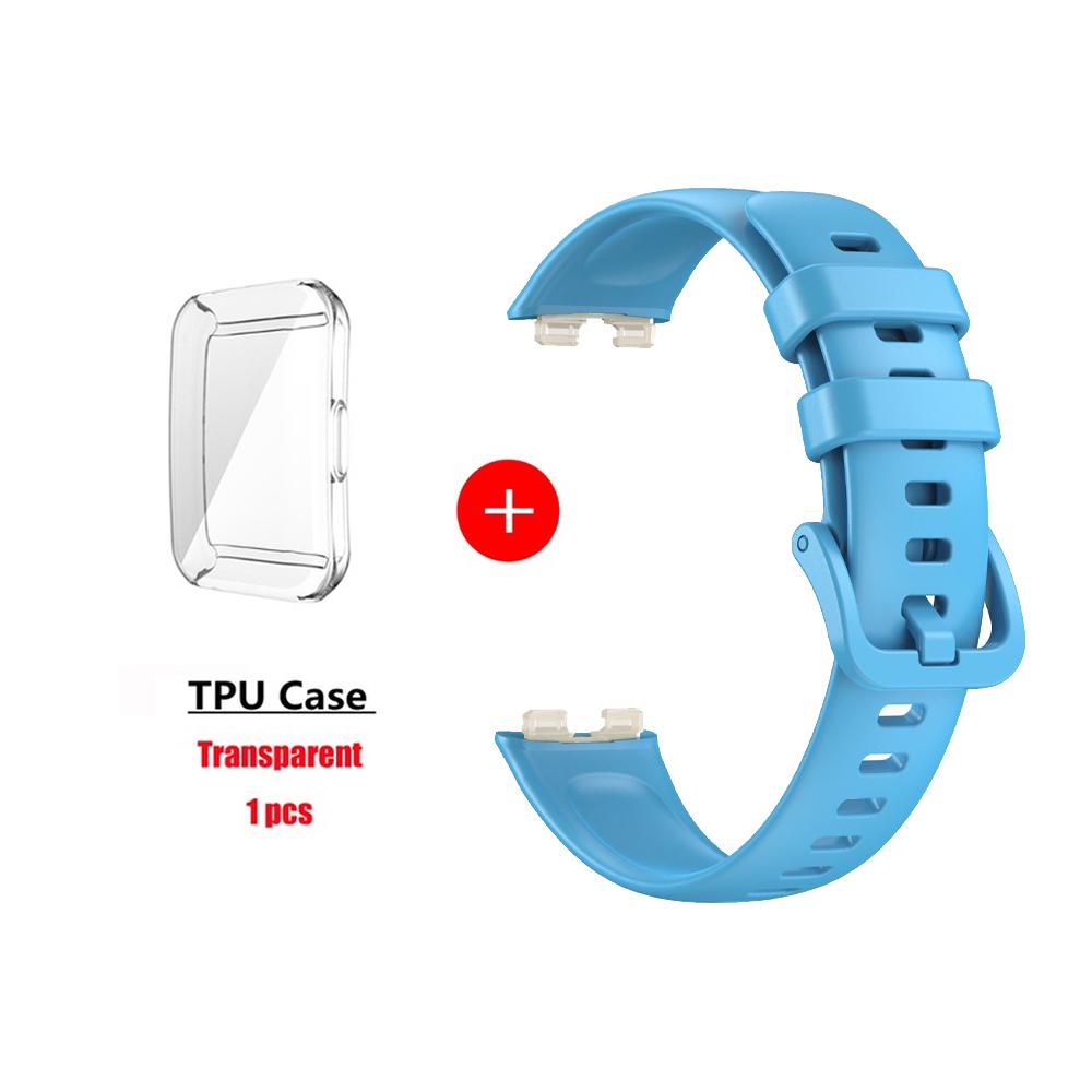 Soft Silicone Strap Case for Huawei Band 8 9 Accessories Replacement Bracelet Screen Protector Wristband for Huawei Watch Band8