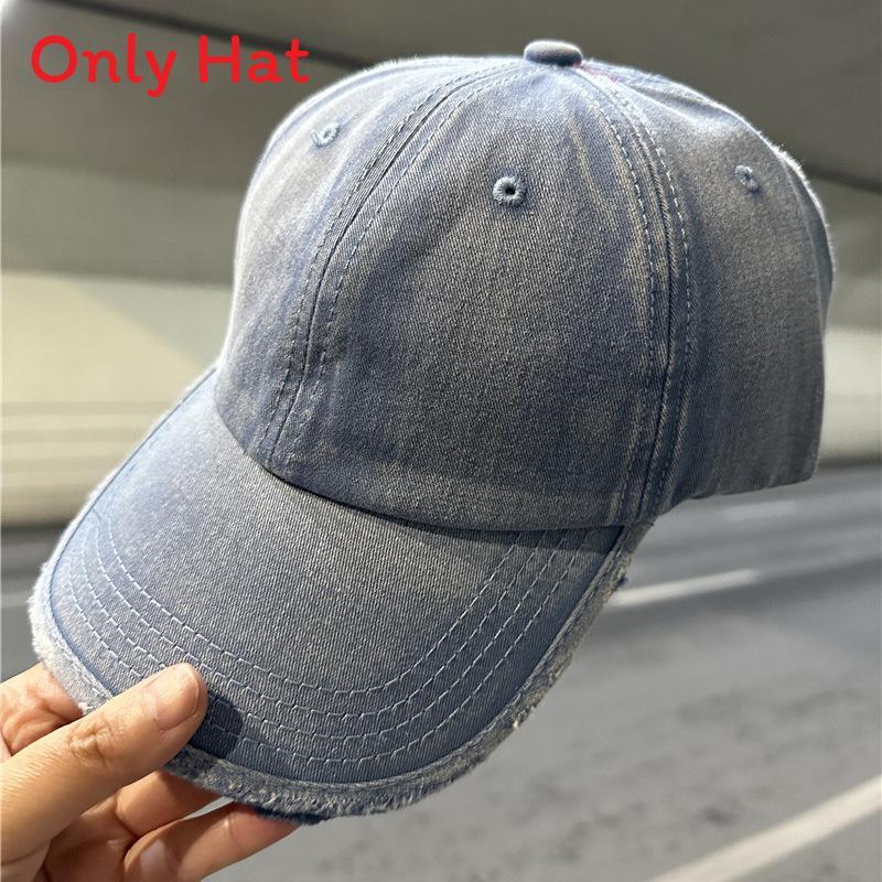 Gorra de Béisbol Lavable de Algodón con Aspecto Vintage y Visera Curva para Uso Casual