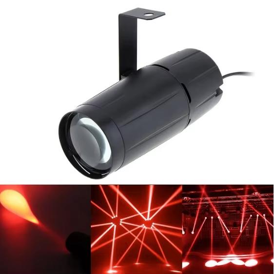 LED Light Beam Pinspot Light Spotlight 5W Super Bright Lamp Mirror Balls DJ Disco Stage Lighting Effect for KTV DJ Party EU Plug