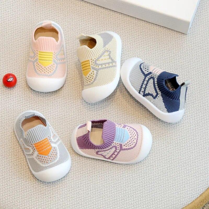 New Baby Socks Shoes Infant Color Matching Cute Kids Boys Shoes Doll Soft Soled Child Floor Sneaker First Walkers Toddler Girls