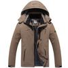 Men's Winter Windproof Fleece-Lined Cotton Jacket - Thickened Outerwear for Outdoor Cold-Weather Protection