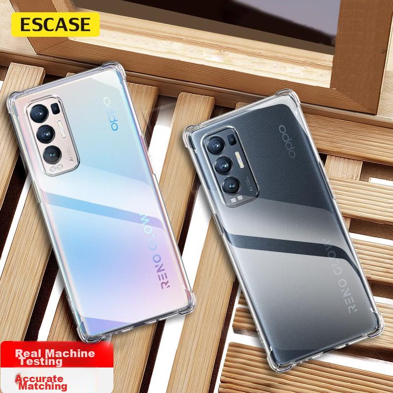 ESCARE OPPO Reno5 Pro+ Phone Case Protective Cover, 5G Version Airbag Full Protection Shockproof, ES-Ip9 Series, Upgraded Transparent White Versio