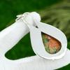 Sterling Silver Heart Chakra Unakite Gemstone Bezel Engagement Wife New Pendant