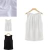 Chic Sleeveless Chiffon Tank Top Elegant Round Neck Pullover For Women