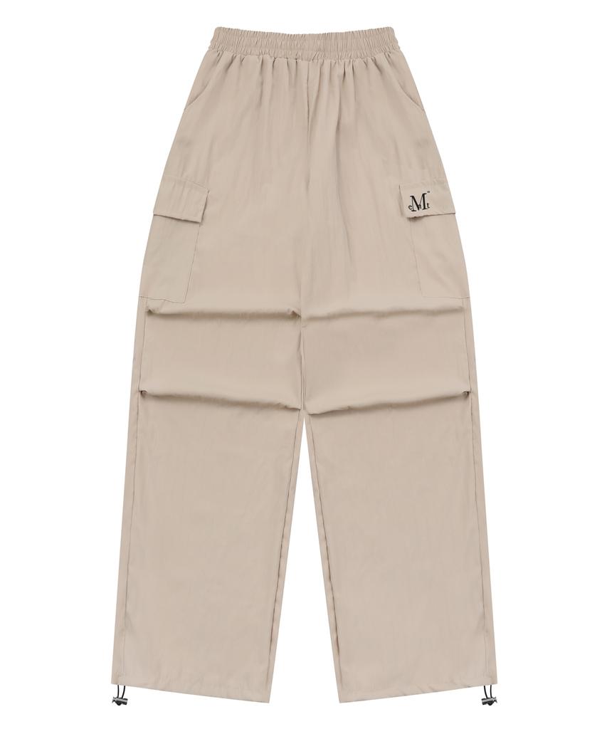 MUCENT Gross Poly Parachute Pintuck String Cargo Pants Unisex (5 Colors)