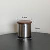 Luftdichter Edelstahl-Kaffeebehälter mit Holzdeckel, Kleines tragbares Kaffeebohnen-Aufbewahrungsglas für die Küche