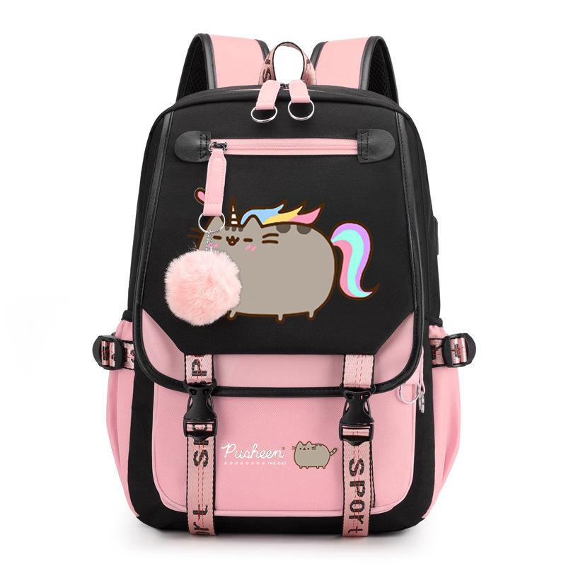 Cartoon Cute Printed School Bag Outdoor Travel Oxford Cloth Backpack