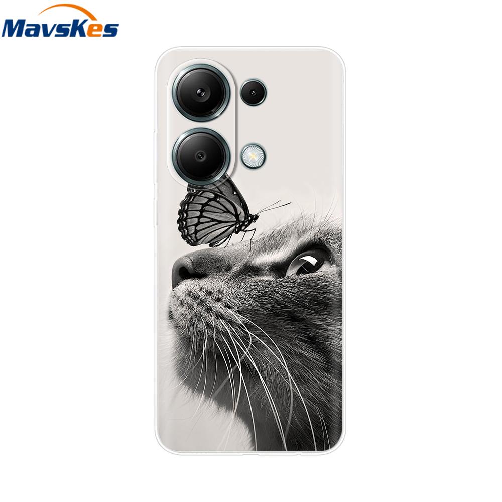 For Poco M6 Pro Case For Xiaomi Poco M6 Pro 4G Cover Fundas Coque Camera Protector Soft Silicone Phone Back Case For Poco M6 Pro