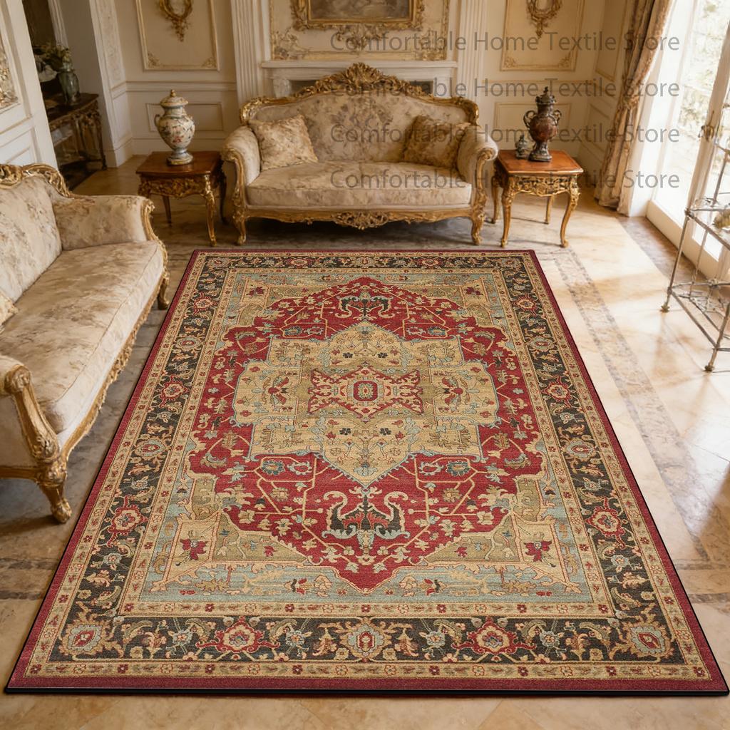 Traditional Persian Style Living Room Carpet Home Decoration Luxury Non-slip Fluffy Rug Large Area Easy Clean Coffee Tables Mats