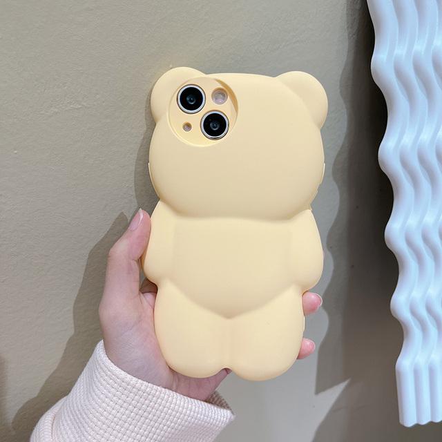 

Чехол для телефона с милым мультяшным 3d медведем для Iphone 13 12 11 Pro Max X Xr Xs 12 Pro, мягкий силиконовый чехол, противоударные защитные чехлы, принципиально For iPhone 13Pro