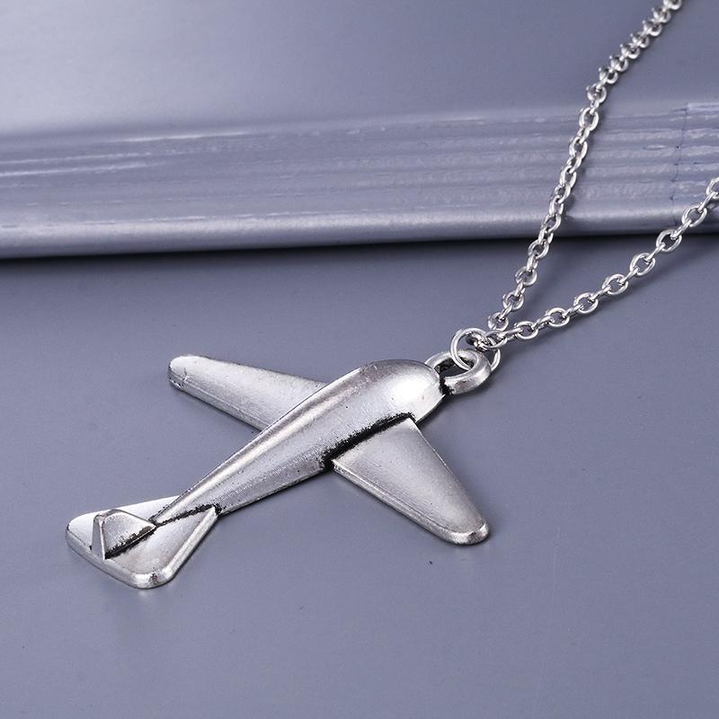 Fashion Vintage Charm Plane Necklace Airplane Pendant For Men And Women Jewelry Gifts