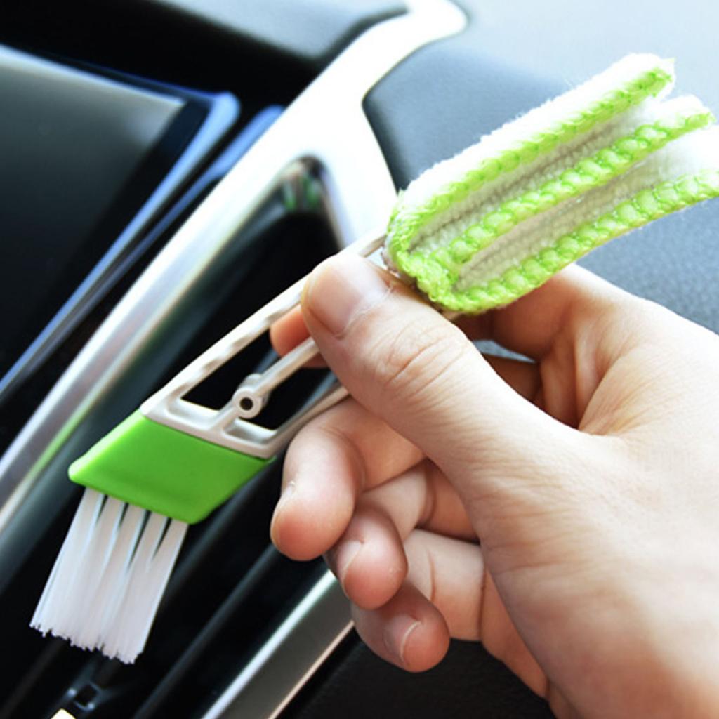 Double Ended Microfiber Vent Duster Cleaning Brush Automotive Air Conditioner Duster for Car Air Outlets Dust Collector