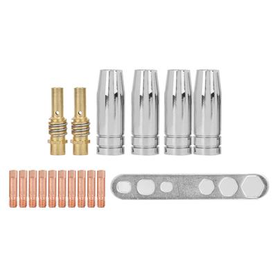 17 pezzi MB 15AK Accessori Torcia Saldatura MIG Portapunta Contatto Ugello Conico Coppa Schermo 17 pezzi