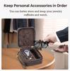 Retro Crazy Horse Genuine Leather Travel Storage Box for Glasses, Watches, and Jewelry - Drop-Proof and Multifunctional
