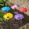 Handcrafted Bird Bath Garden Stake Weatherproof Water Dispenser Bee Watering Station Rust-resistant Sturdy Iron