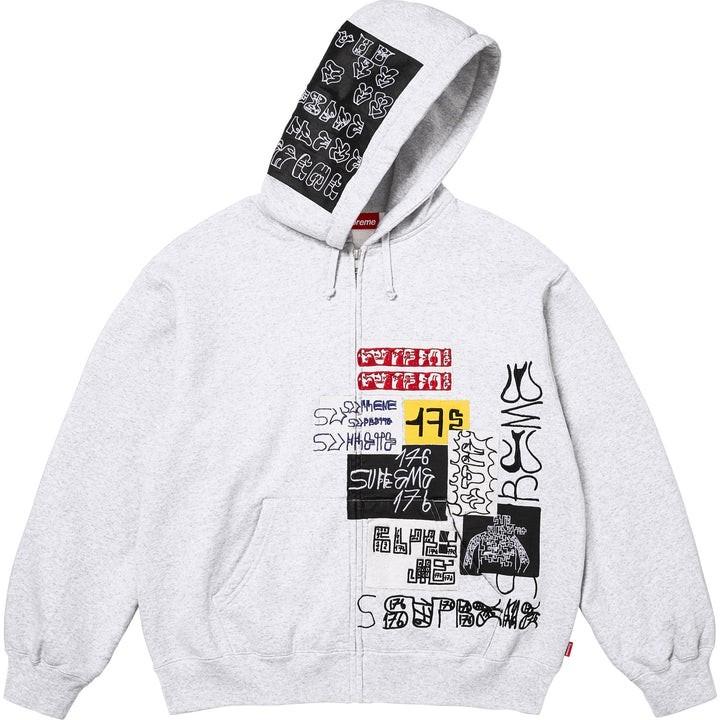Supreme 176 Zip Up Hooded Sweatshirt Ash Grey