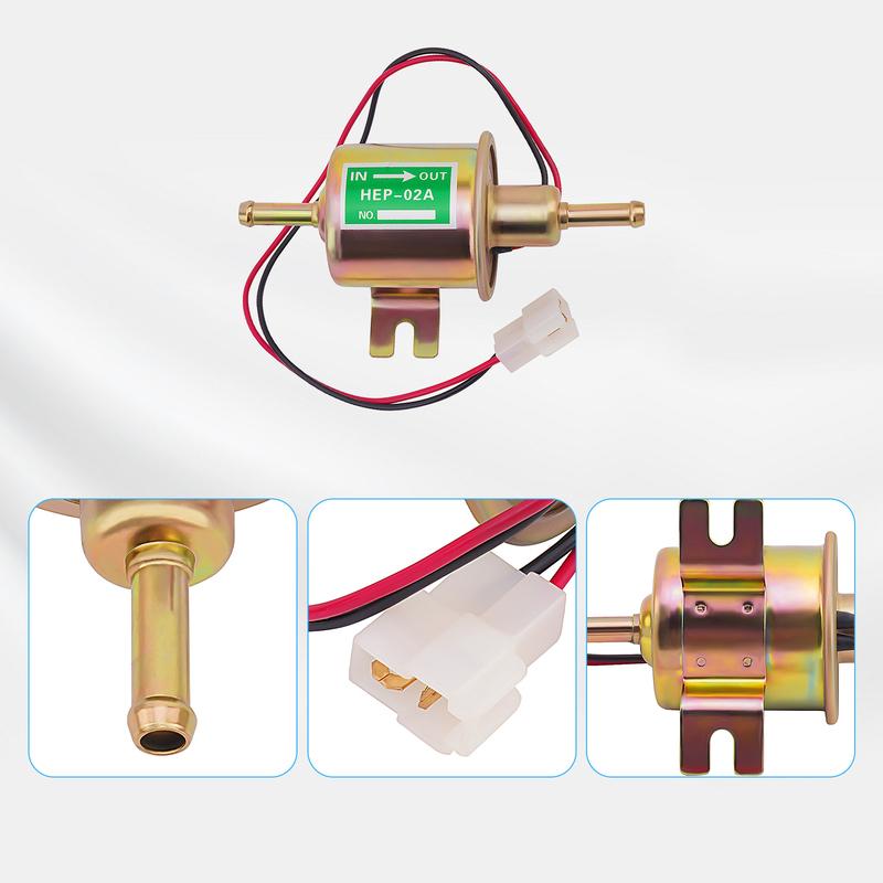 12V/24V universāls elektriskais degvielas sūknis zema spiediena skrūves stiprinājuma stieple dīzeļdegviela benzīns HEP-02A automašīnas karburatoram motociklam ATV