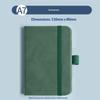 Pocket Journal Mini PU Leather Notebook 100 Sheets with Elastic Band for Teenager Diary Recording